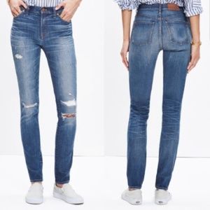 Madewell 9" High Riser Skinny Jeans Rip Repair